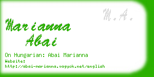 marianna abai business card